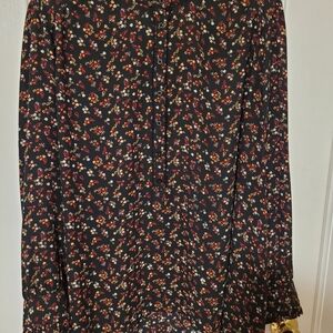 (SZ. 26)  Black Long Sleeve Blouse